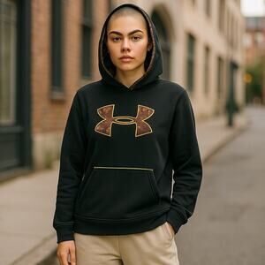 UNDER ARMOUR Hoodie Activewear Pullover Hooded Camo Storm 1 Sweatshirt ~Size YXL